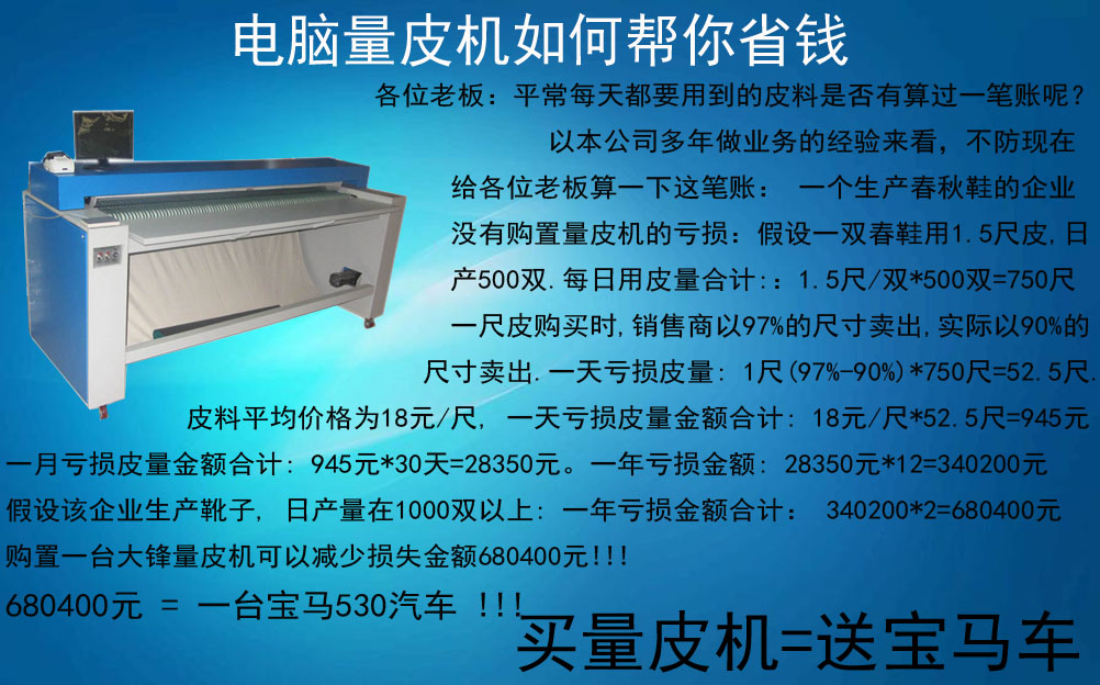 電腦量皮機(jī)如何幫你省錢